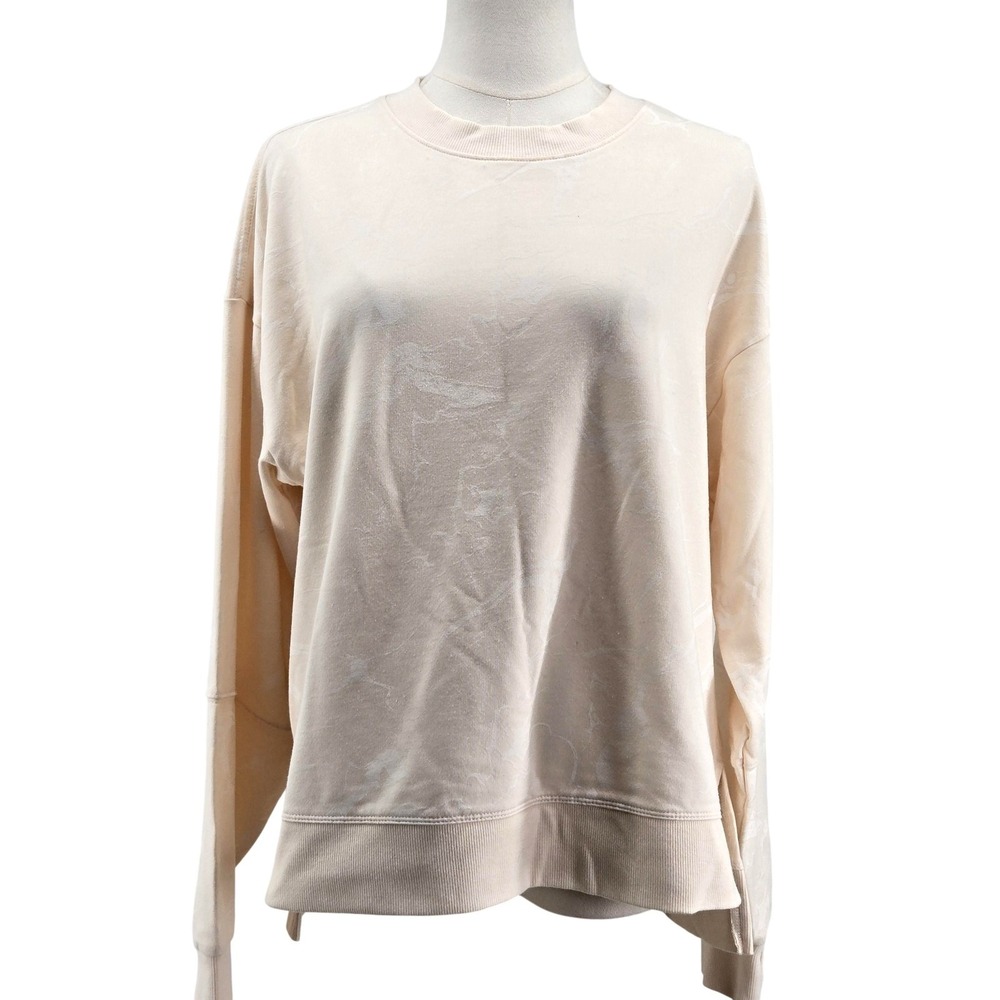 All In Motion Sweatshirt Womens M‎ White Pullover Fleece Oversized Relaxed Fit